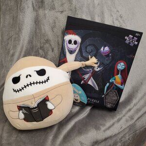 Disney SQUISHMALLOWS Nightmare Before Christmas JACK Skellington & Puzzle Bundle